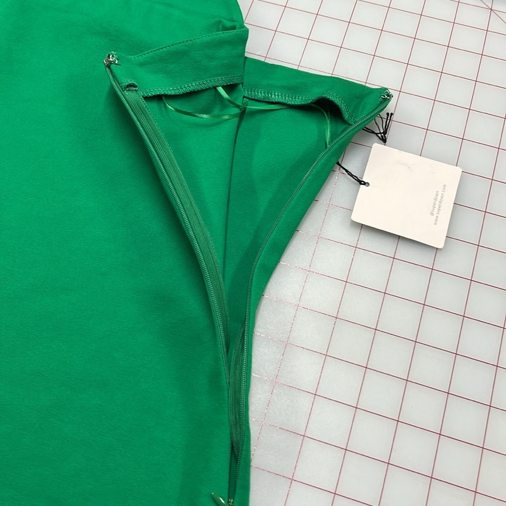 SUPERDOWN NWT "Rockie" Party Bodycon One Shoulder Bright Green Mini Dress SZ M - Picture 9 of 15